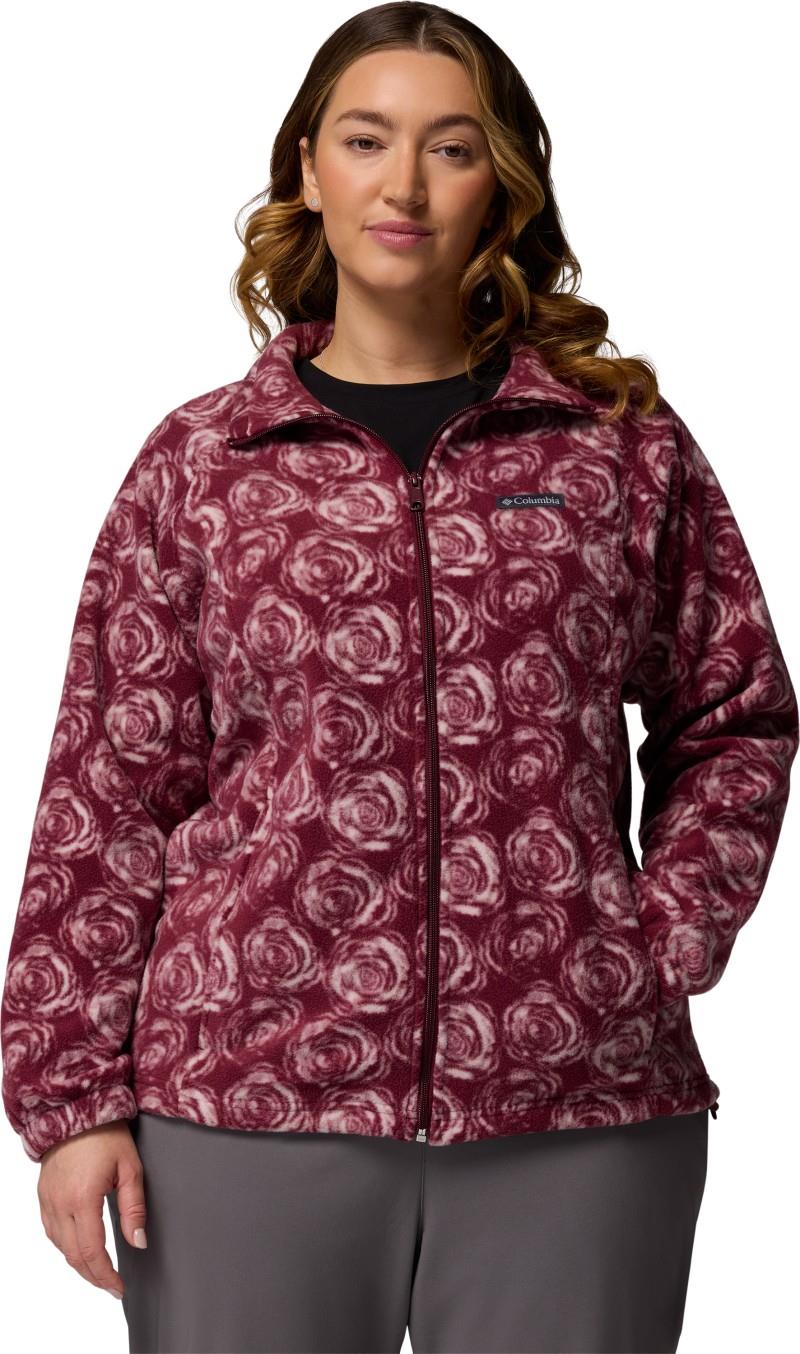 Benton Springs Printed Full-Zip, Extended - Womens - rich wine rose city 1