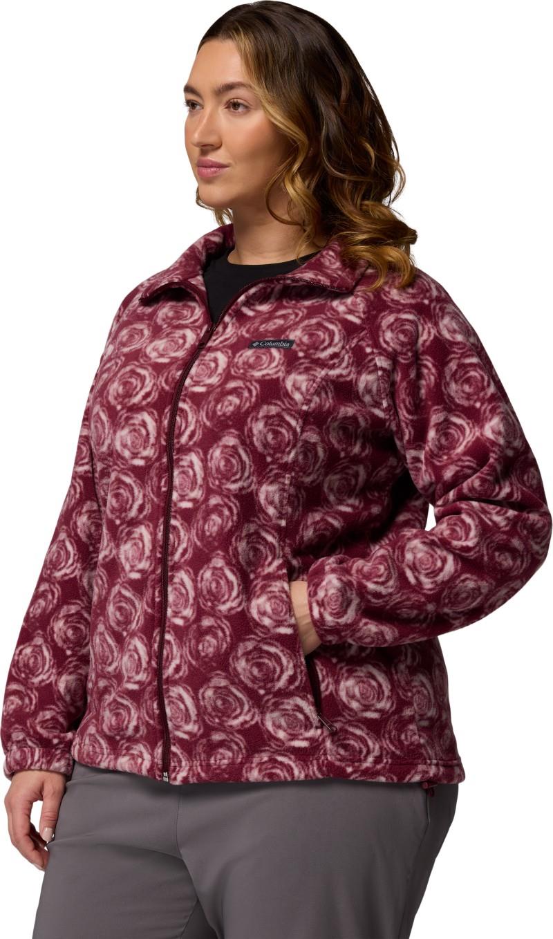 Benton Springs Printed Full-Zip, Extended - Womens - rich wine rose city 1
