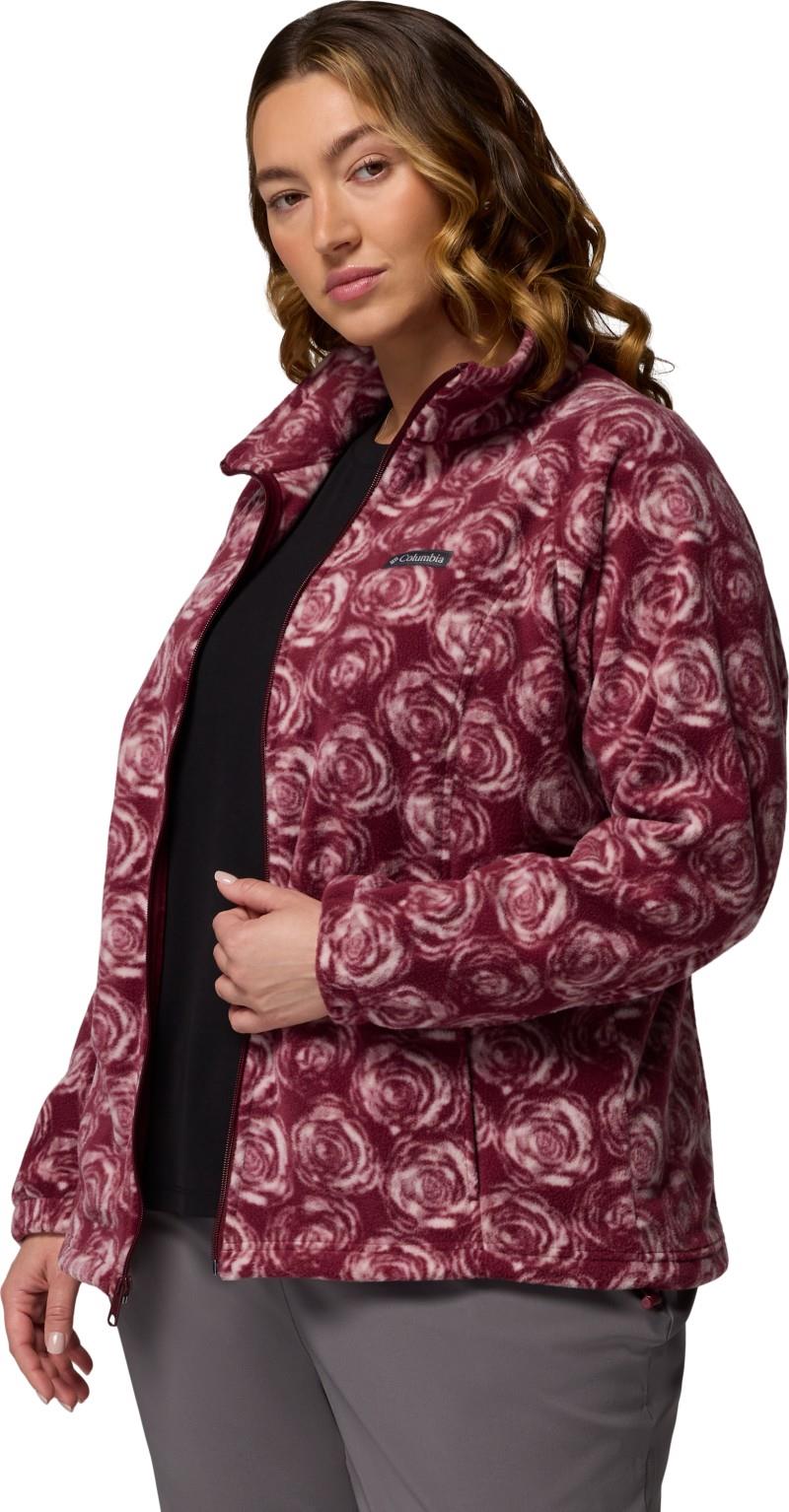 Benton Springs Printed Full-Zip, Extended - Womens - rich wine rose city 1