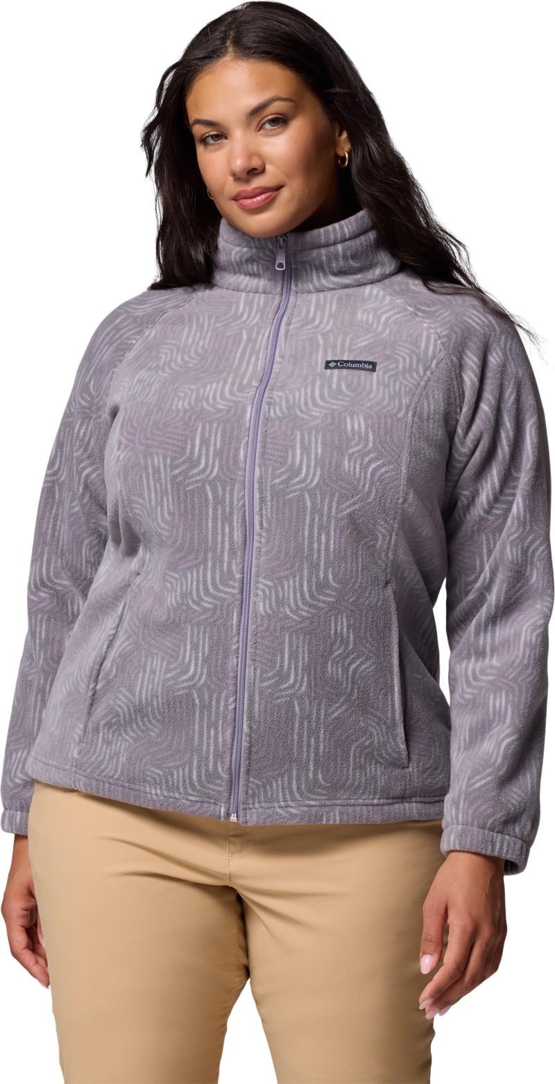 Benton Springs Printed Full-Zip, Extended - Womens - shale purple flowfalls 1