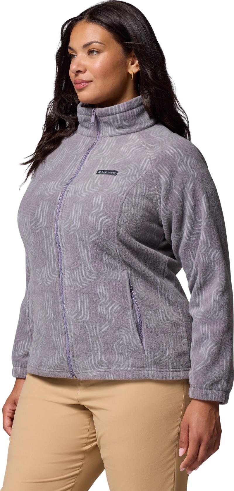Benton Springs Printed Full-Zip, Extended - Womens - shale purple flowfalls 1