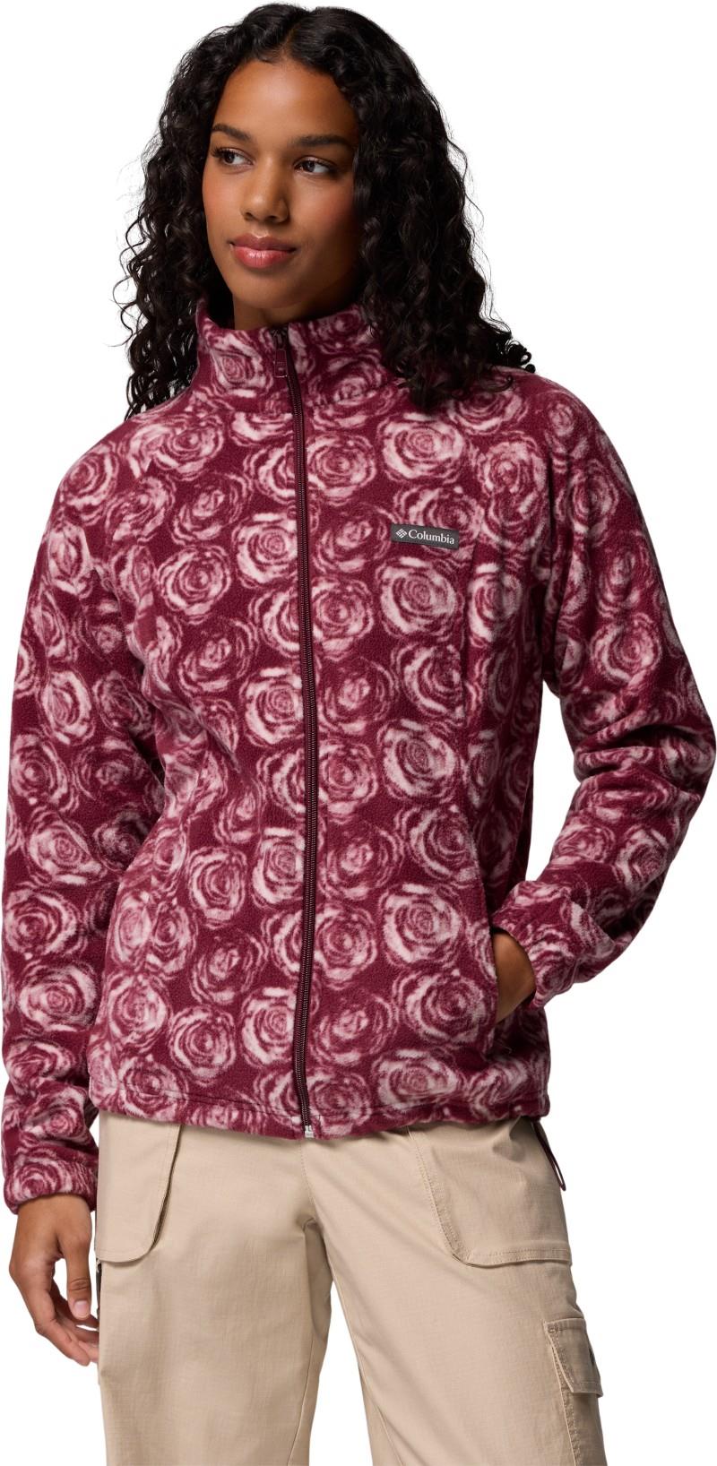 Benton Springs Printed Full-Zip - Womens - rich wine rose city 1