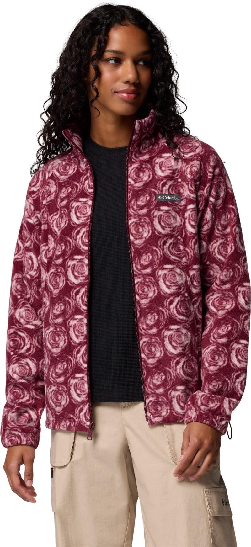 Benton Springs Printed Full-Zip - Womens - rich wine rose city 1