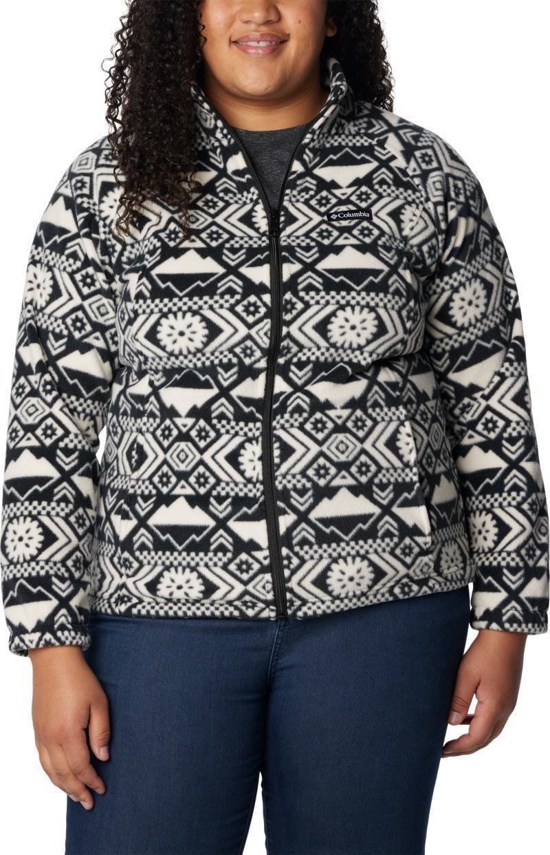 Benton Springs Printed Full Zip, Extended - Womens - Black Checkered Peaks Tonal 1