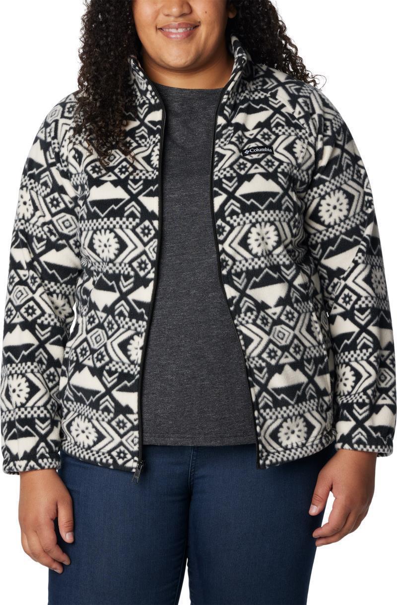 Benton Springs Printed Full Zip, Extended - Womens - Black Checkered Peaks Tonal 3