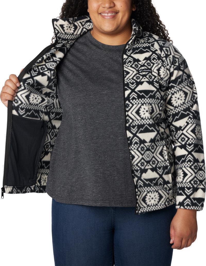 Benton Springs Printed Full Zip, Extended - Womens - Black Checkered Peaks Tonal 4