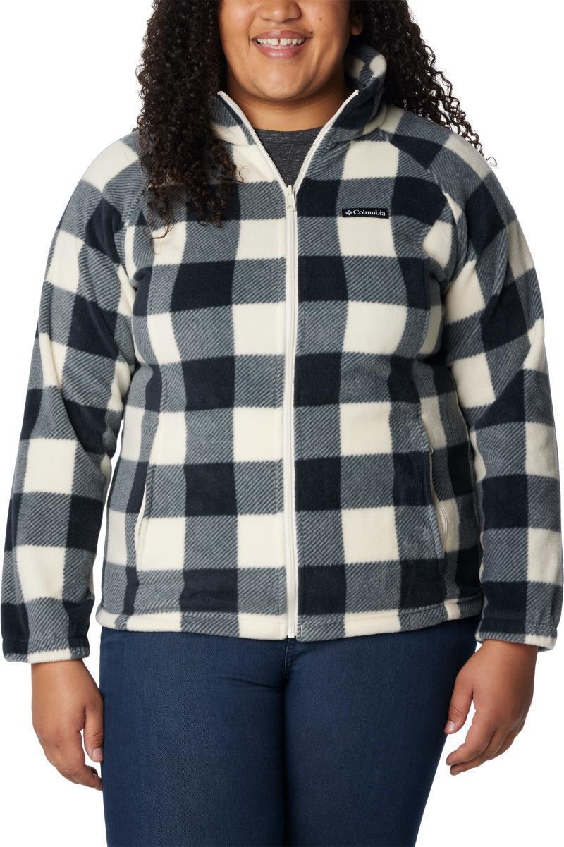 Benton Springs Printed Full Zip, Extended - Womens - Chalk Check Print 1