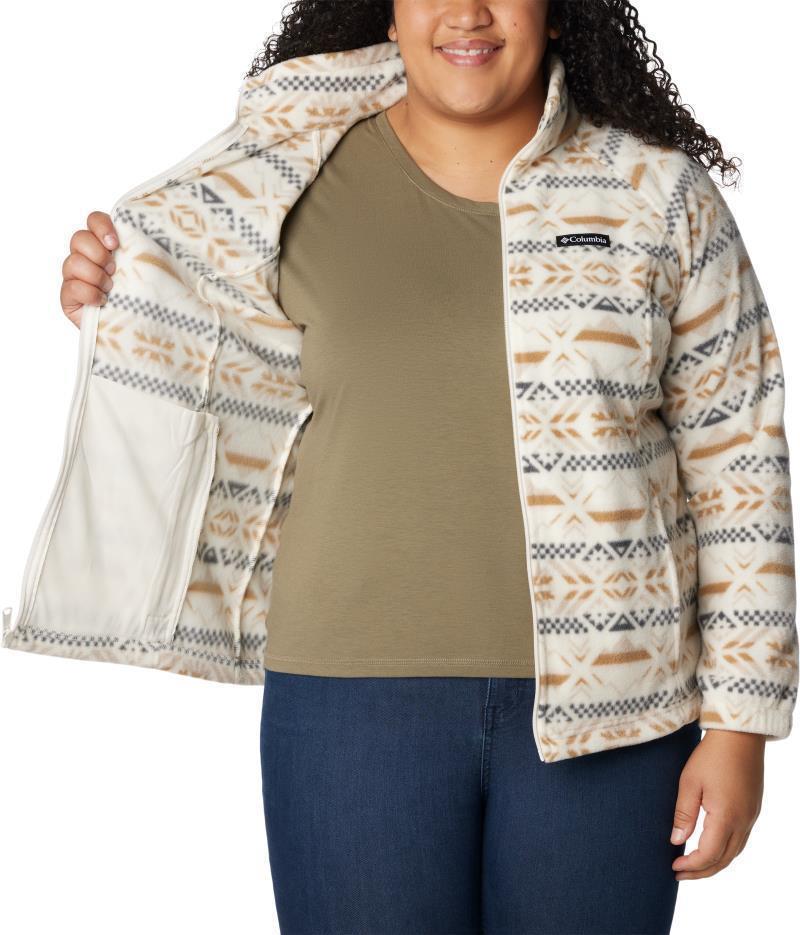 Benton Springs Printed Full Zip, Extended - Womens - Chalk Checkered Peaks 4