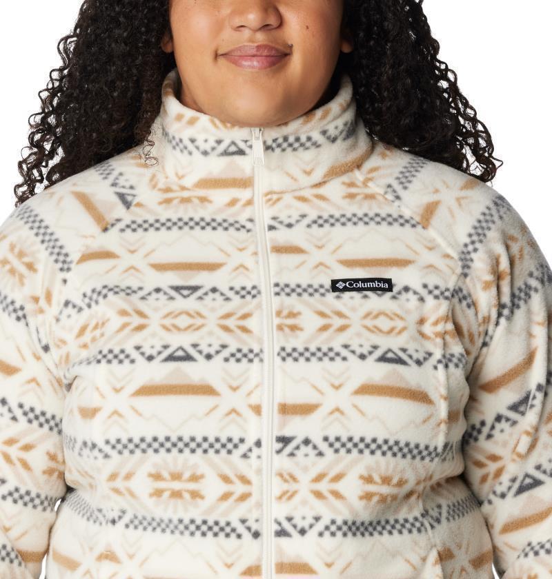 Benton Springs Printed Full Zip, Extended - Womens - Chalk Checkered Peaks 6