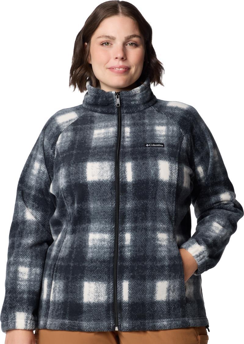Benton Springs Printed Full Zip, Extended - Womens - Chalk Omblur Tonal 1