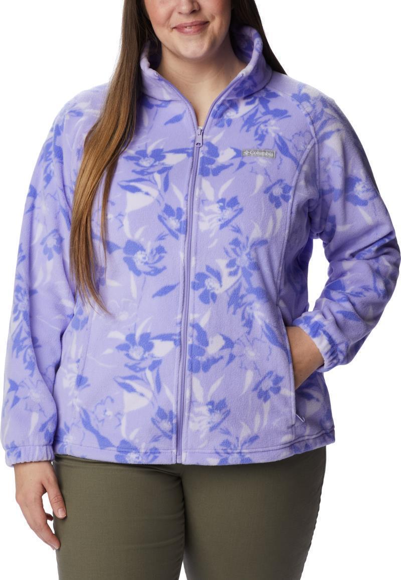 Benton Springs Printed Full Zip, Extended - Womens - Frosted Purple / Pop Flora Tonal 1