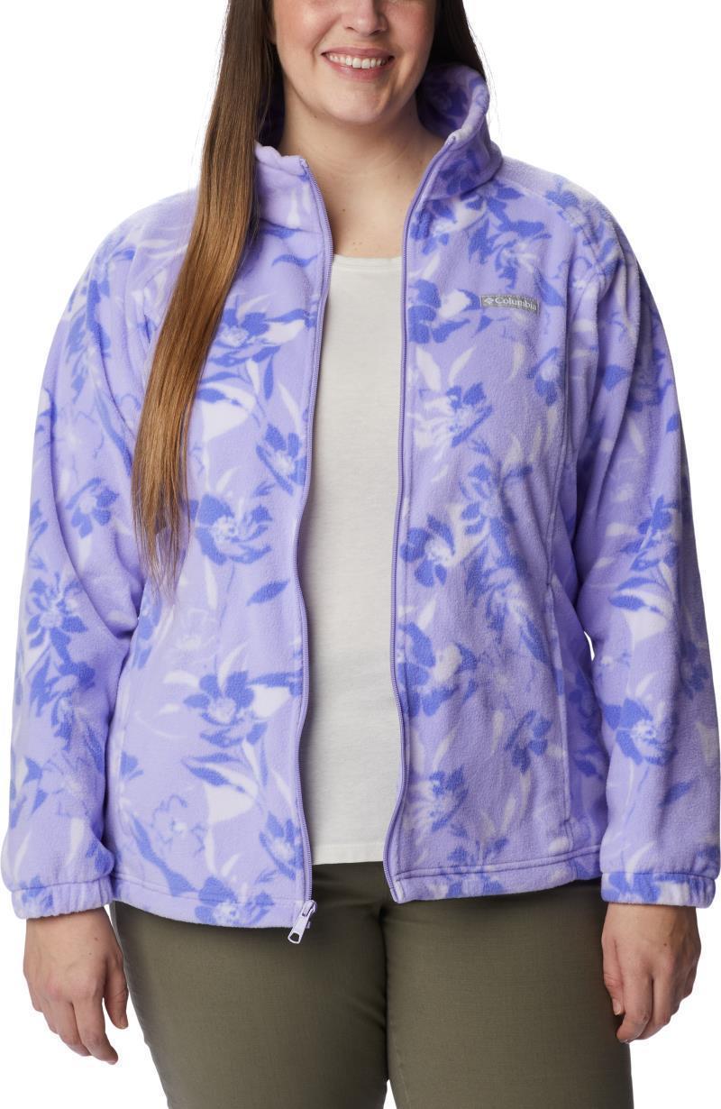 Benton Springs Printed Full Zip, Extended - Womens - Frosted Purple / Pop Flora Tonal 3