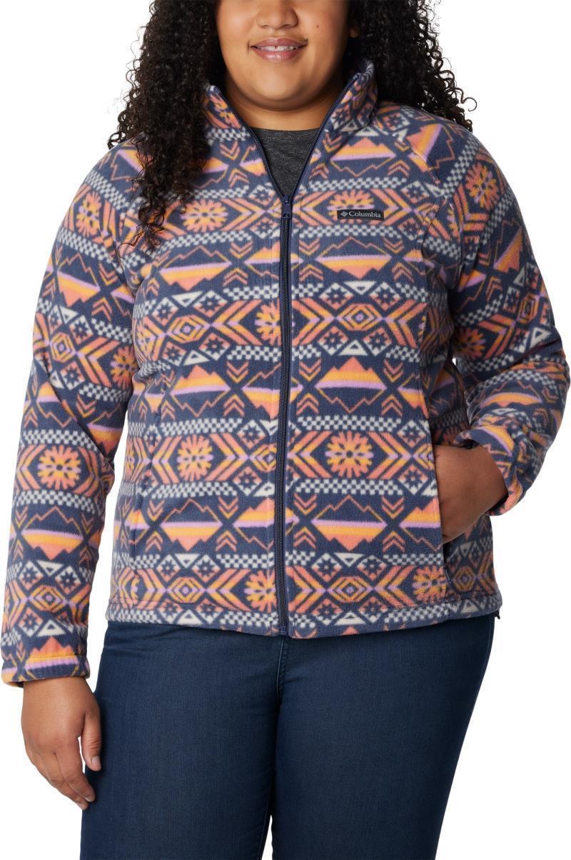 Benton Springs Printed Full Zip, Extended - Womens - Nocturnal Checkered Peaks 1