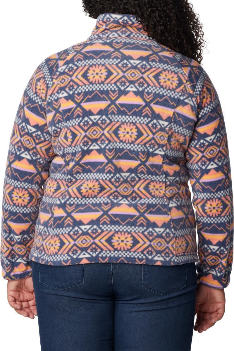 Benton Springs Printed Full Zip, Extended - Womens - Nocturnal Checkered Peaks 2