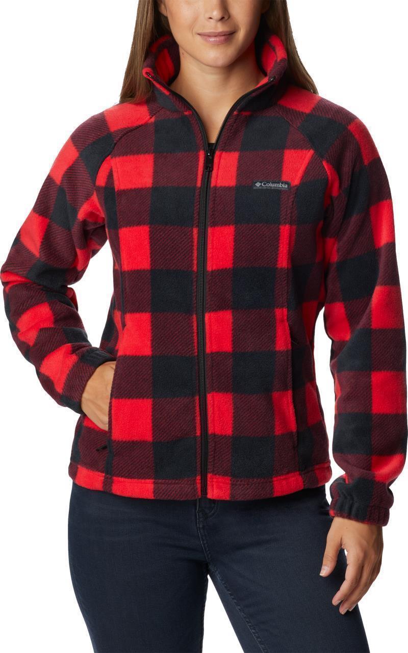 Benton Springs Printed Full Zip, Extended - Womens - Red Lily Check 1