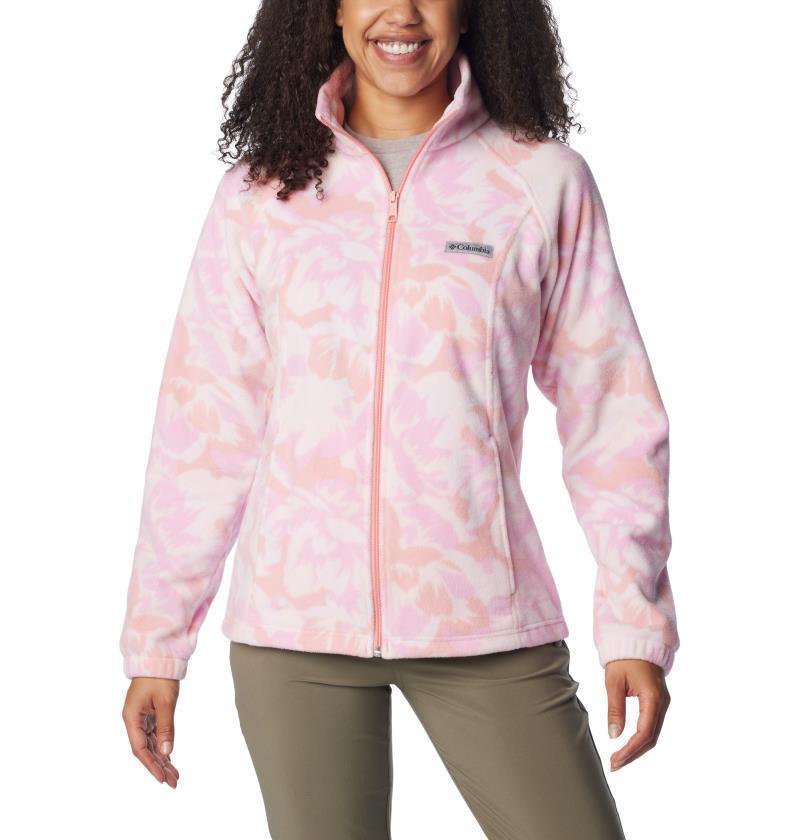 Benton Springs Printed Full Zip, Extended - Womens - Salmon Rose Peonies 1