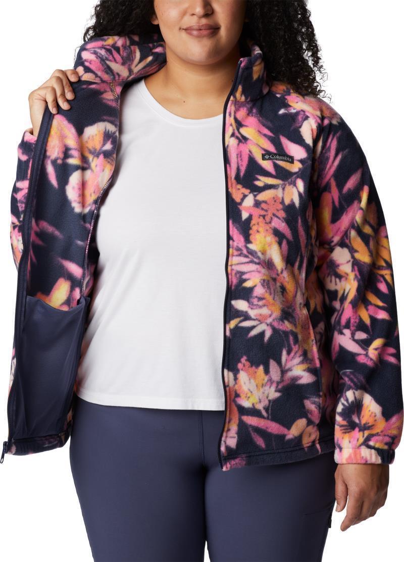 Benton Springs Printed Full Zip, Extended - Womens - Wild Geranium / Wisterian 4