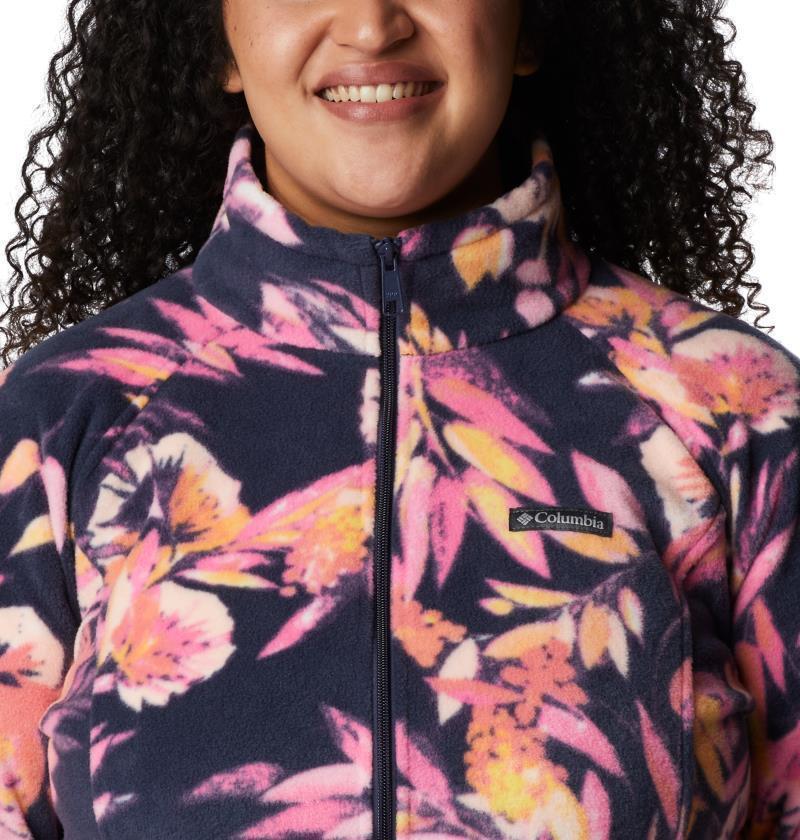 Benton Springs Printed Full Zip, Extended - Womens - Wild Geranium / Wisterian 6