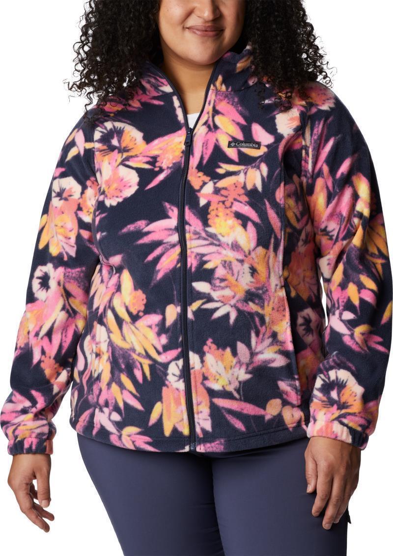 Benton Springs Printed Full Zip, Extended - Womens - Wild Geranium / Wisterian 1