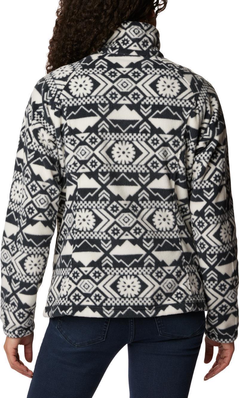 Benton Springs Printed Full Zip - Womens - Black Checkered Peaks Tonal 2