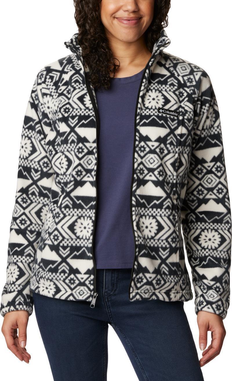 Benton Springs Printed Full Zip - Womens - Black Checkered Peaks Tonal 3