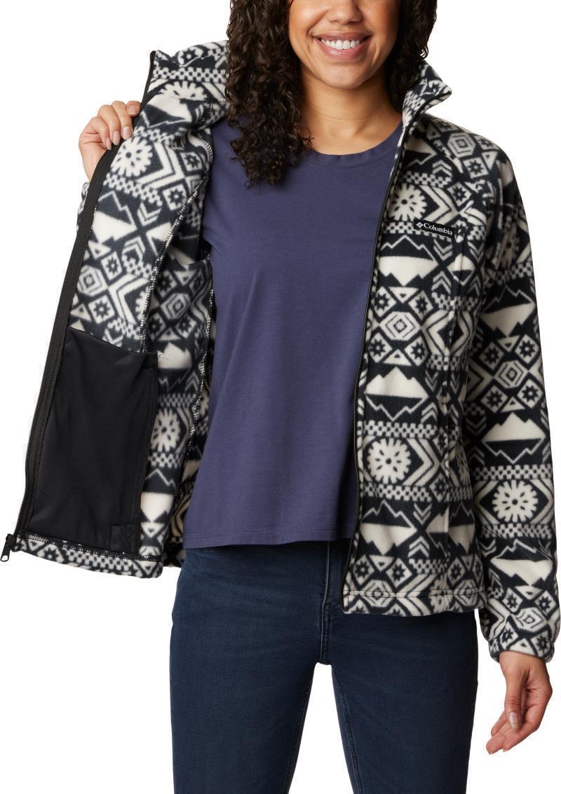 Benton Springs Printed Full Zip - Womens - Black Checkered Peaks Tonal 5
