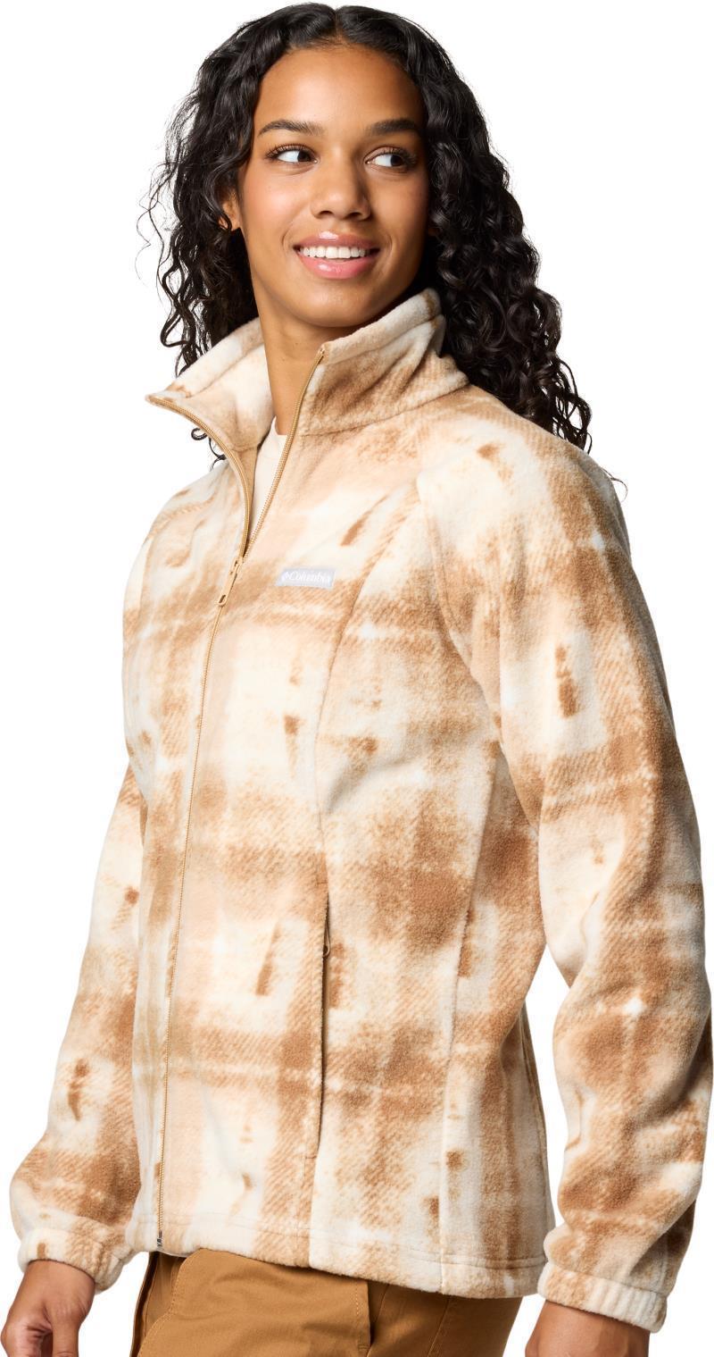 Benton Springs Printed Full Zip - Womens - Camel Brown Omblur 2