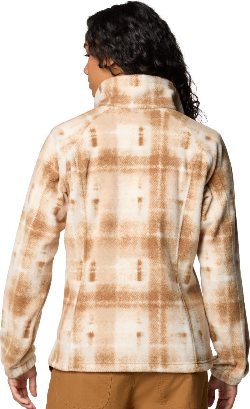 Benton Springs Printed Full Zip - Womens - Camel Brown Omblur 3
