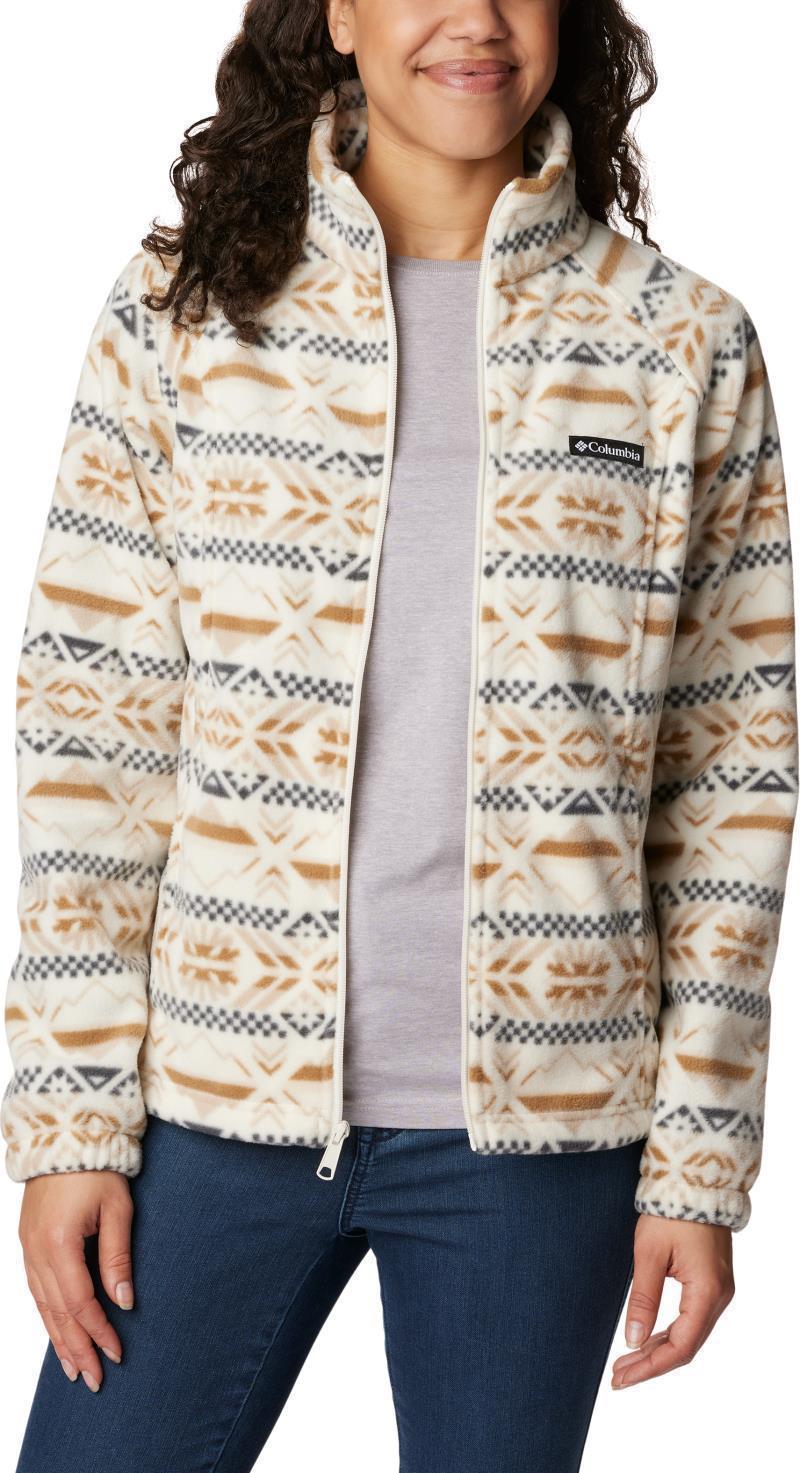 Benton Springs Printed Full Zip - Womens - Chalk Checkered Peaks 3