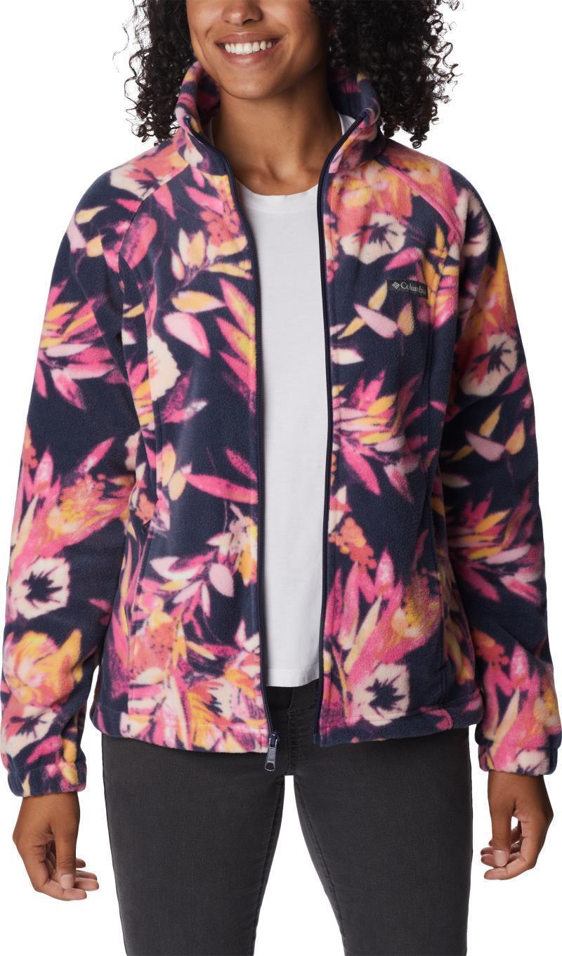 Benton Springs Printed Full Zip - Womens - Wild Geranium / Wisterian 4