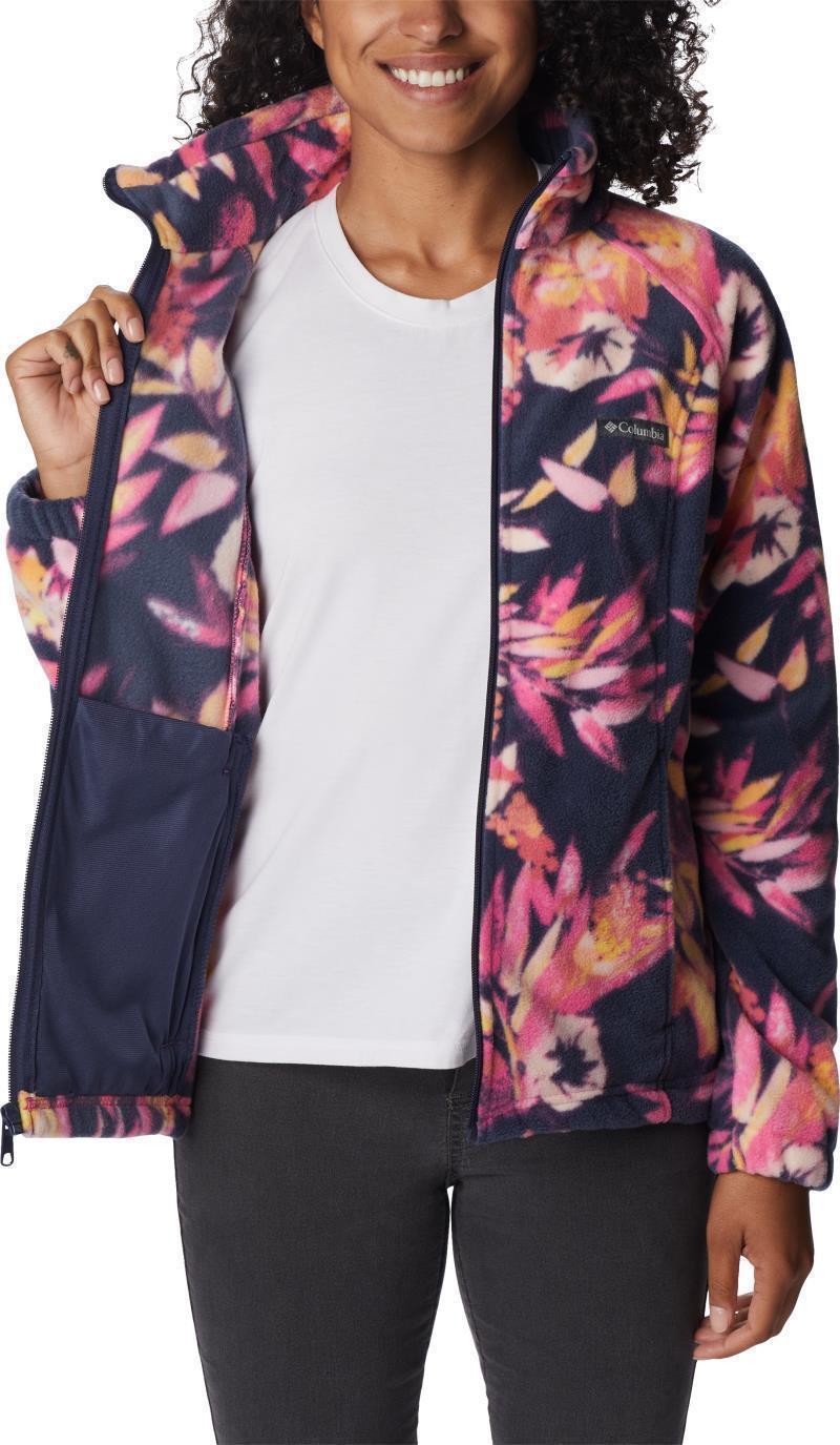 Benton Springs Printed Full Zip - Womens - Wild Geranium / Wisterian 5