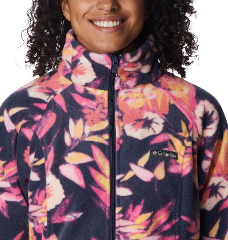 Benton Springs Printed Full Zip - Womens - Wild Geranium / Wisterian 6