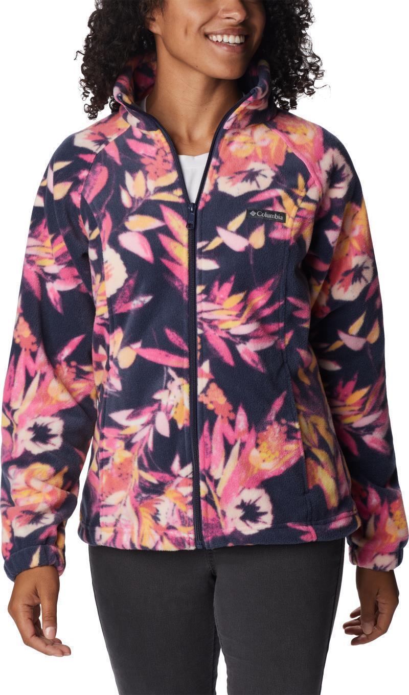 Benton Springs Printed Full Zip - Womens - Wild Geranium / Wisterian 1
