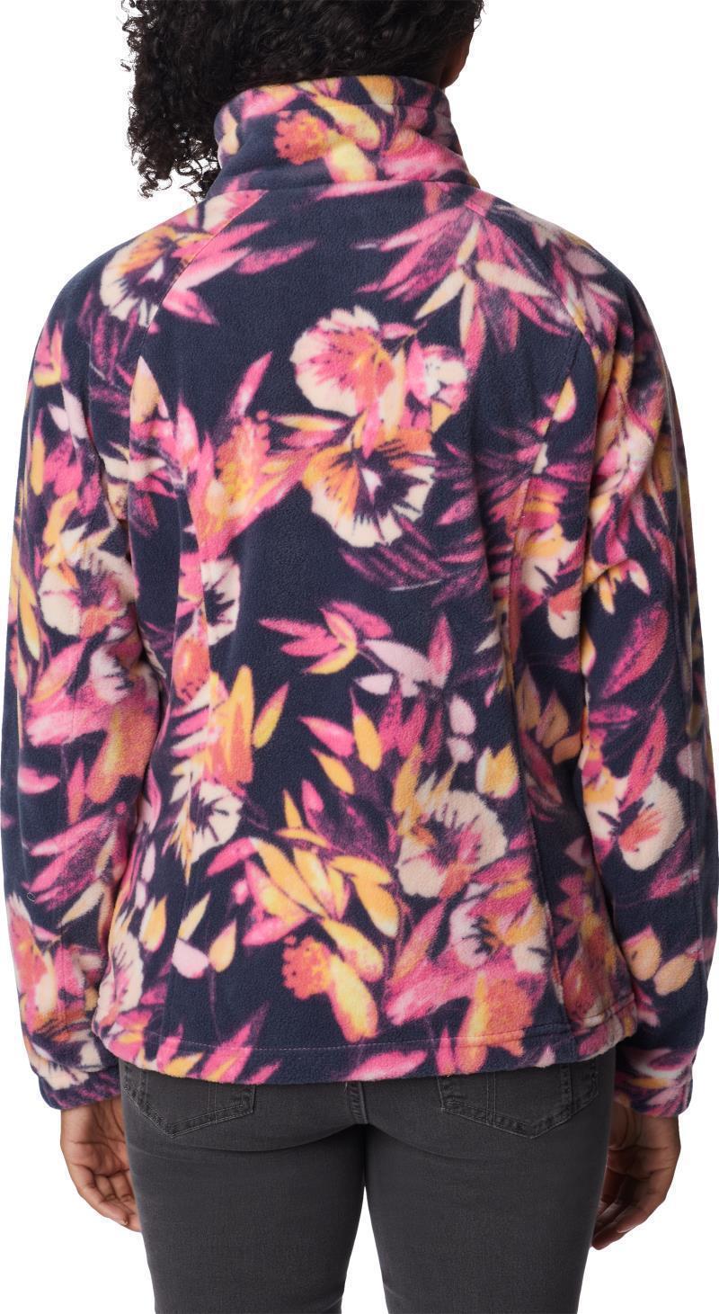 Benton Springs Printed Full Zip - Womens - Wild Geranium / Wisterian 2