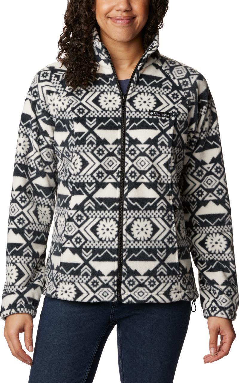 Benton Springs Printed Full Zip - Womens - black checkered peaks tonal 1