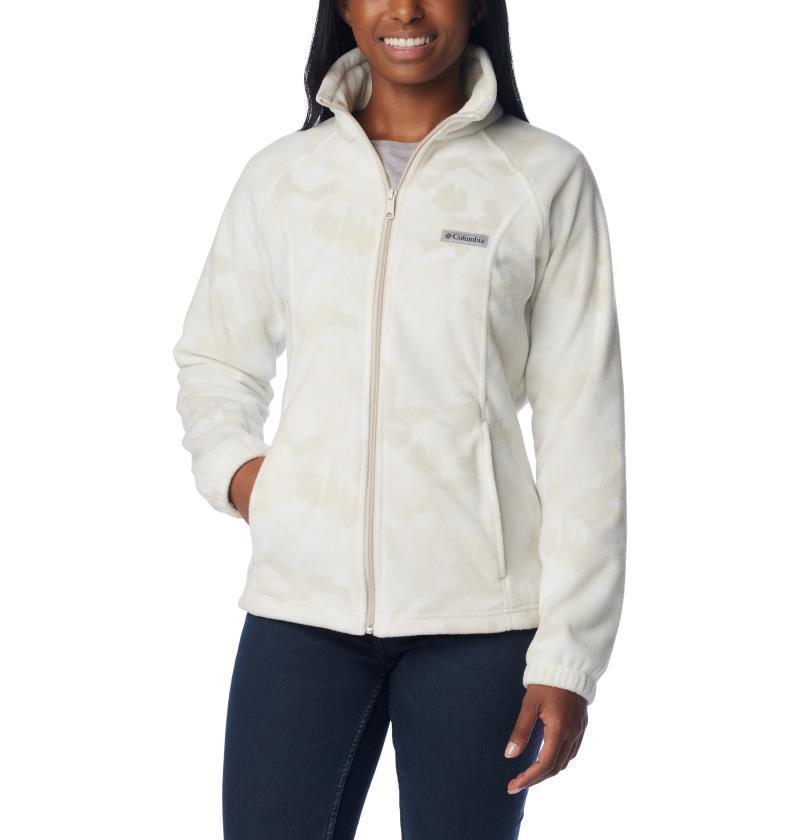 Benton Springs Printed Full Zip - Womens - dark stone peonies 1