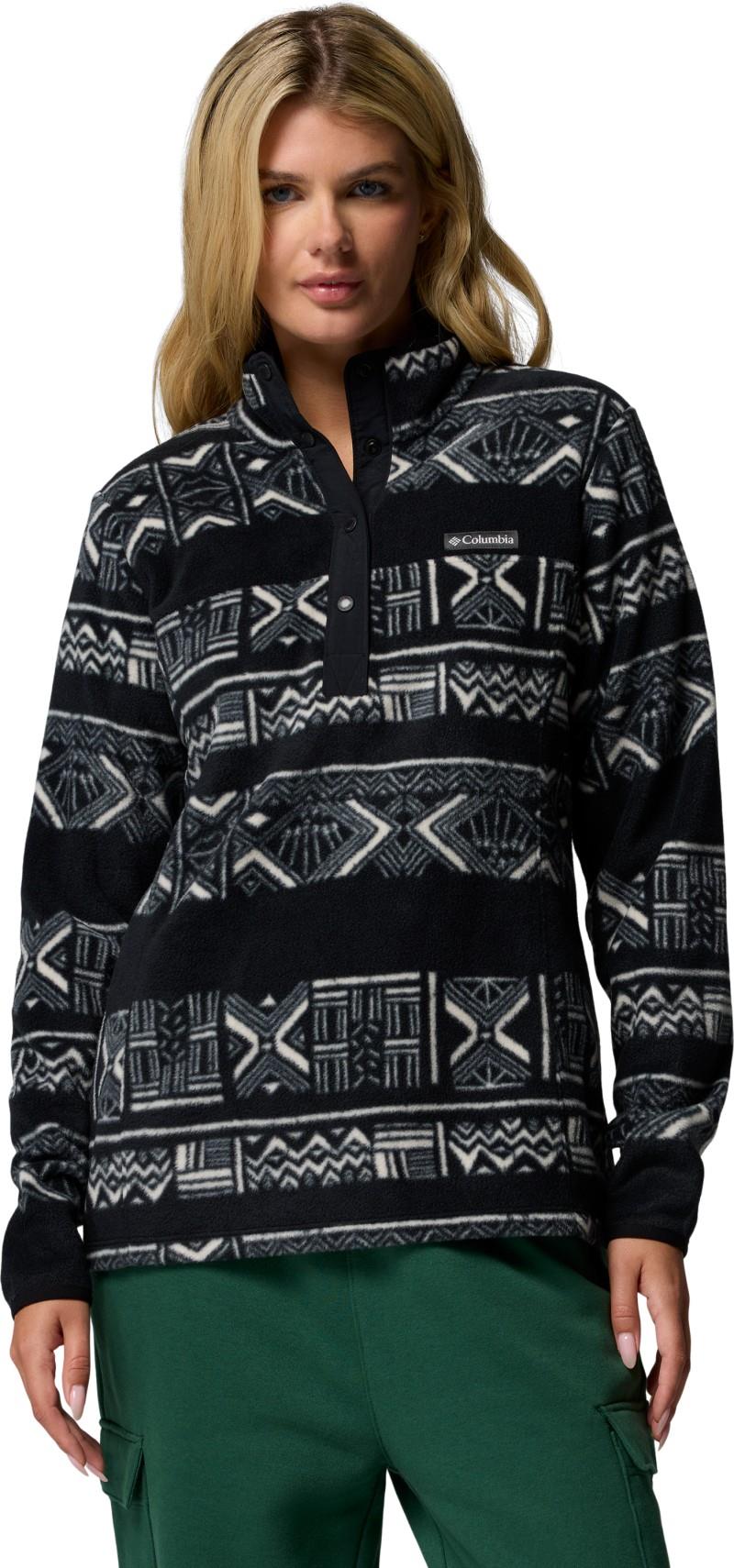 Benton Springs Printed Half-Snap, Extended - Womens - black deschutes days 1
