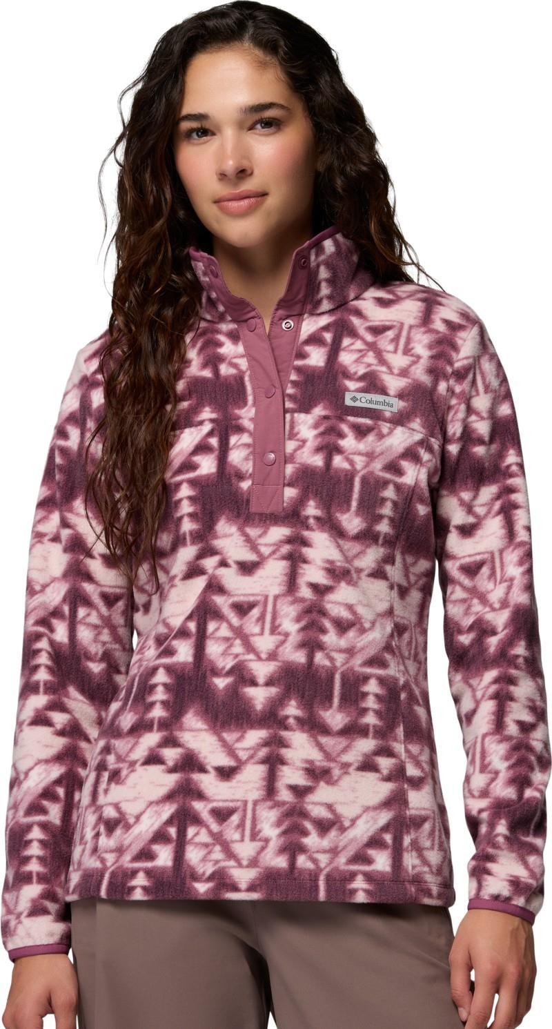 Benton Springs Printed Half-Snap - Womens - antique mauve / sketchup 1