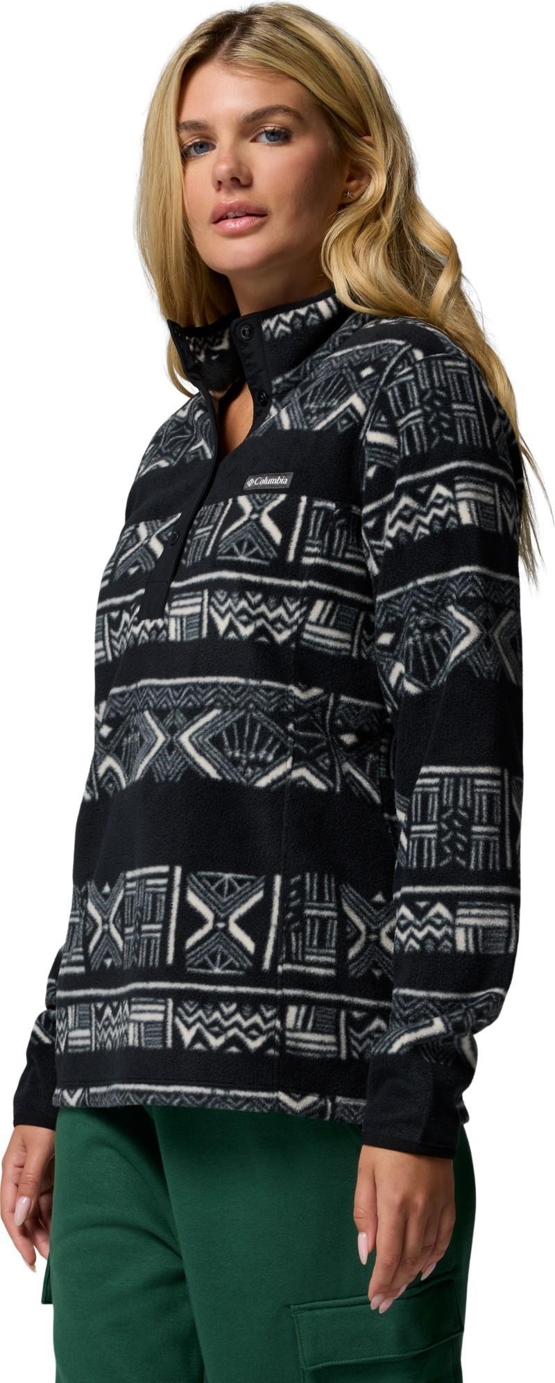 Benton Springs Printed Half-Snap - Womens - black deschutes days 1