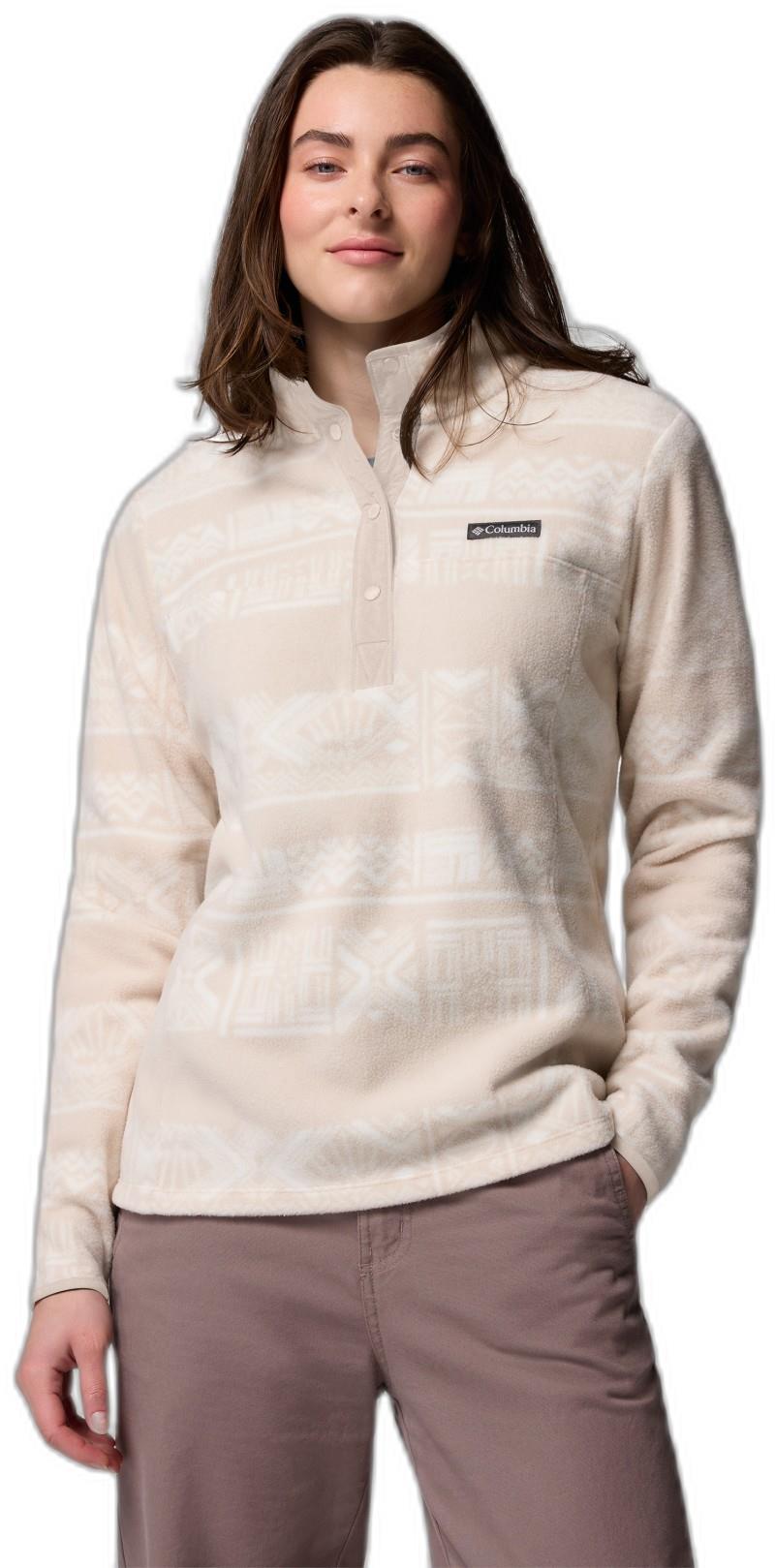 Benton Springs Printed Half-Snap - Womens - dark stone deschutes days 1