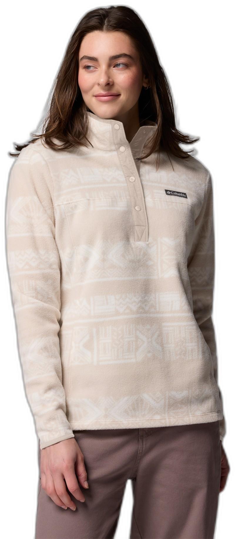 Benton Springs Printed Half-Snap - Womens - dark stone deschutes days 1
