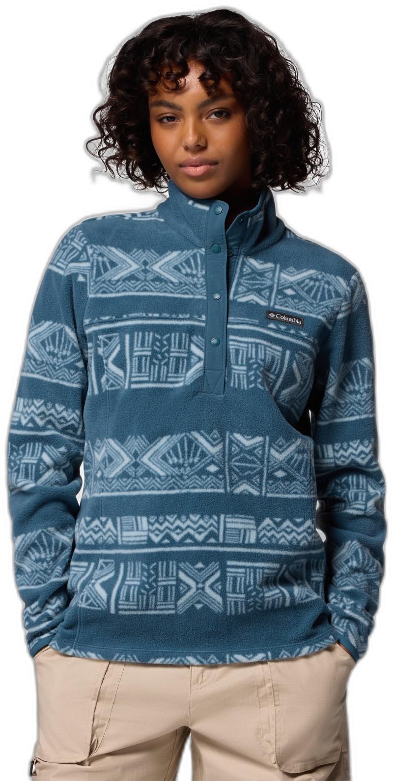 Benton Springs Printed Half-Snap - Womens - everblue deschutes days 1