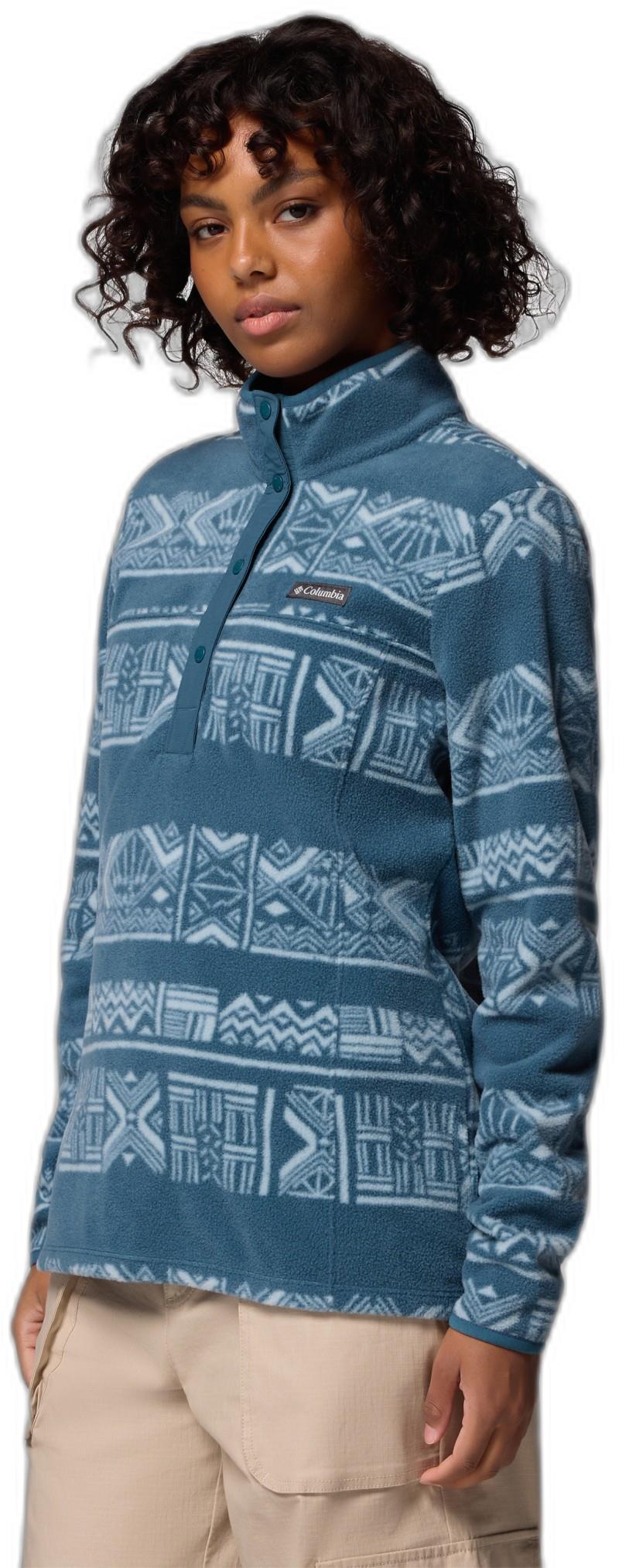 Benton Springs Printed Half-Snap - Womens - everblue deschutes days 1