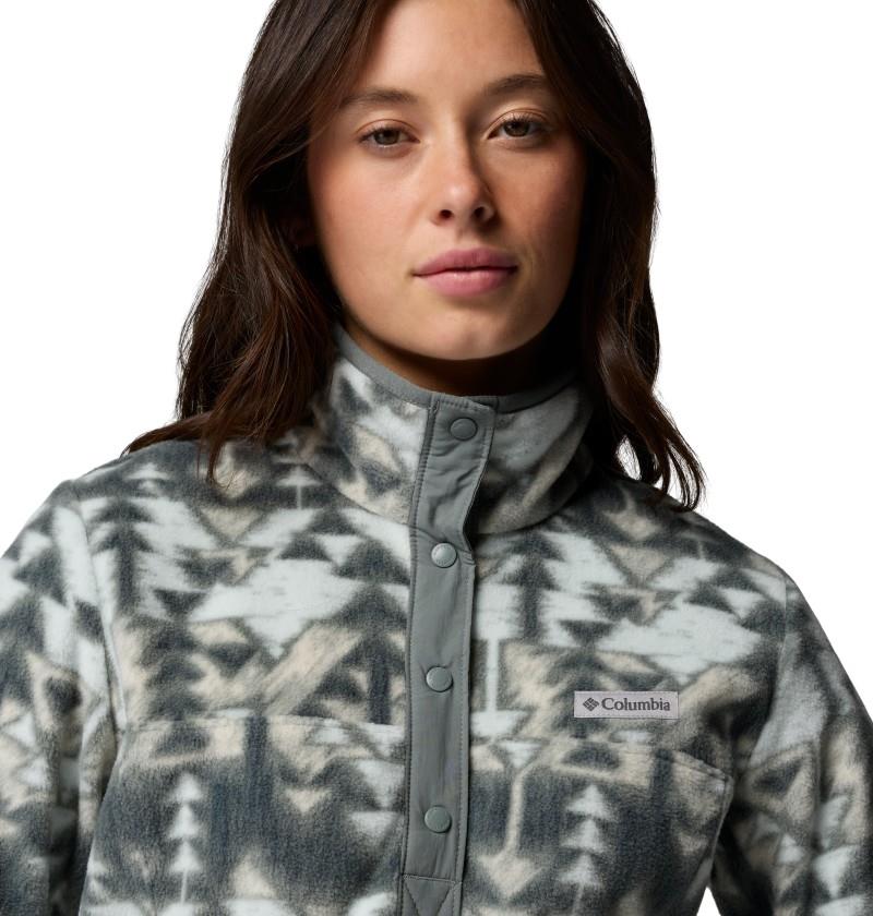 Benton Springs Printed Half-Snap - Womens - sedona sage / sketchup 1