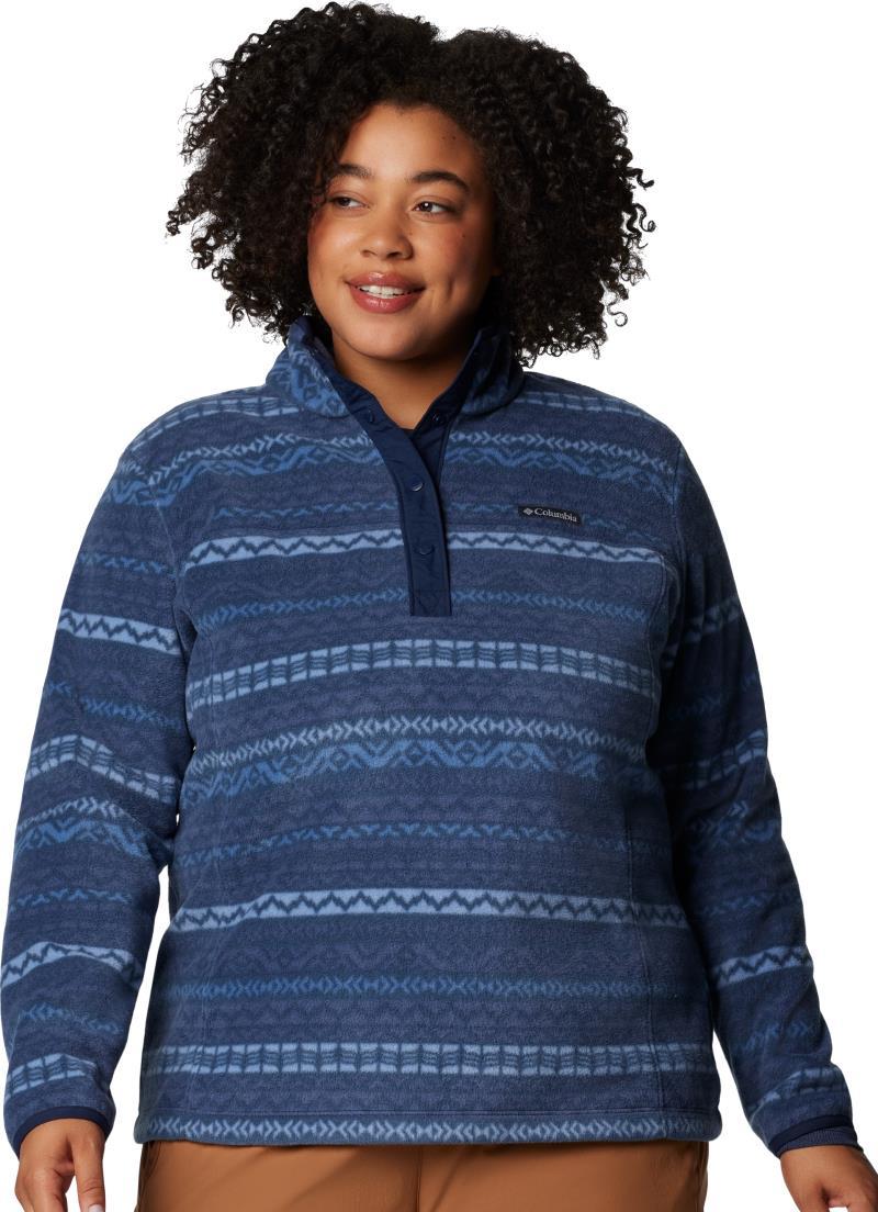 Benton Springs Printed Half Snap, Extended - Womens - Collegiate Navy Madras 1