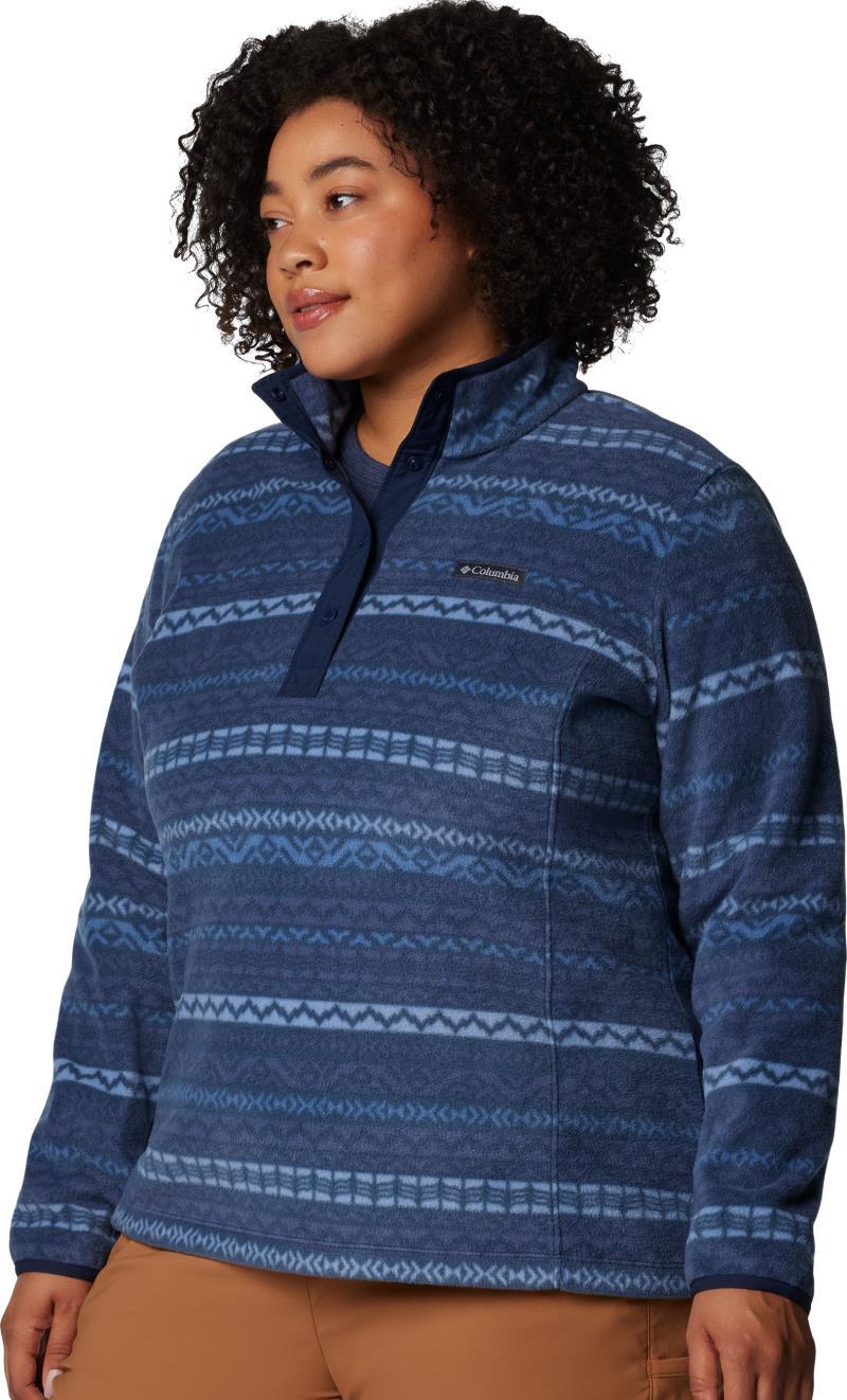 Benton Springs Printed Half Snap, Extended - Womens - Collegiate Navy Madras 2