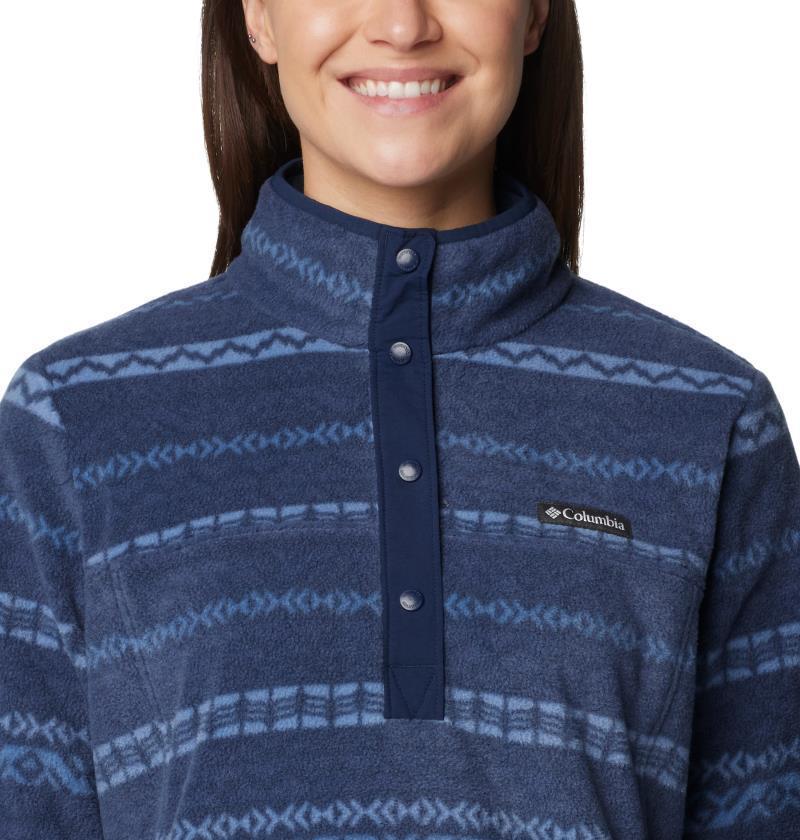 Benton Springs Printed Half Snap - Womens - Collegiate Navy Madras 5