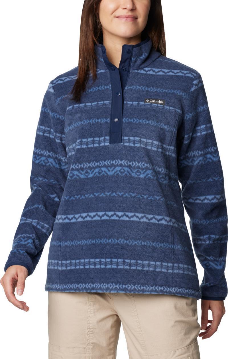 Benton Springs Printed Half Snap - Womens - Collegiate Navy Madras 1