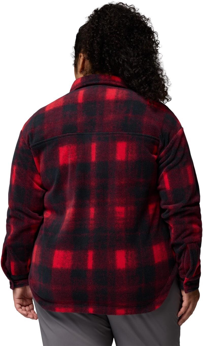 Benton Springs Shirt Jacket II, Extended - Womens - mountain red omblur tonal 1