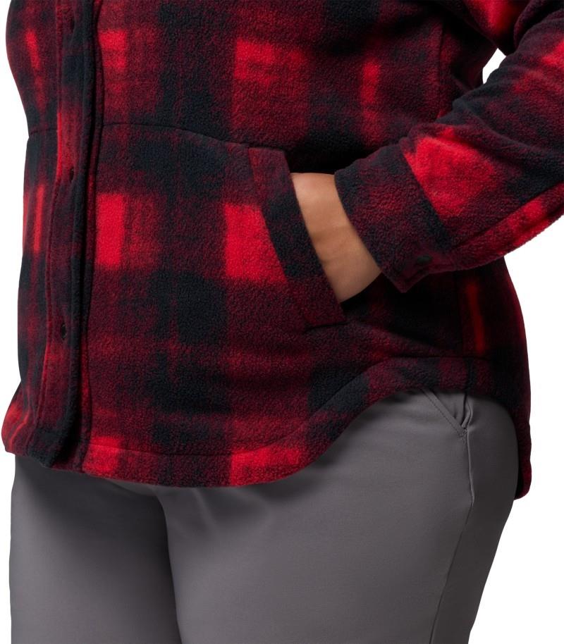 Benton Springs Shirt Jacket II, Extended - Womens - mountain red omblur tonal 1